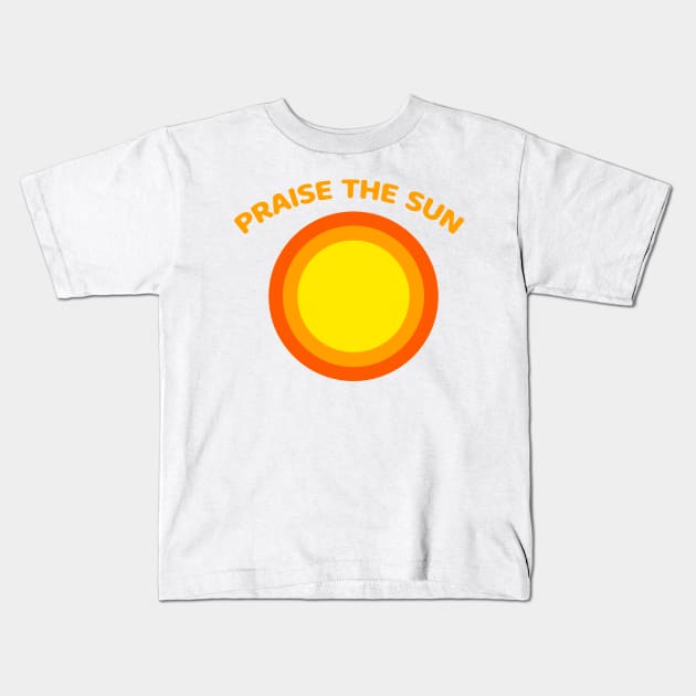 Praise the sun Kids T-Shirt by Vortexspace